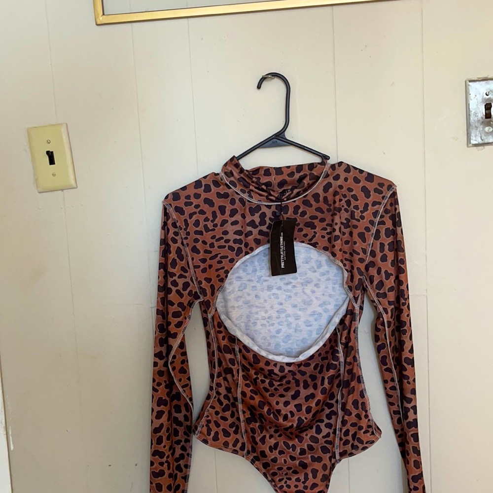 Leopard print bodysuit.